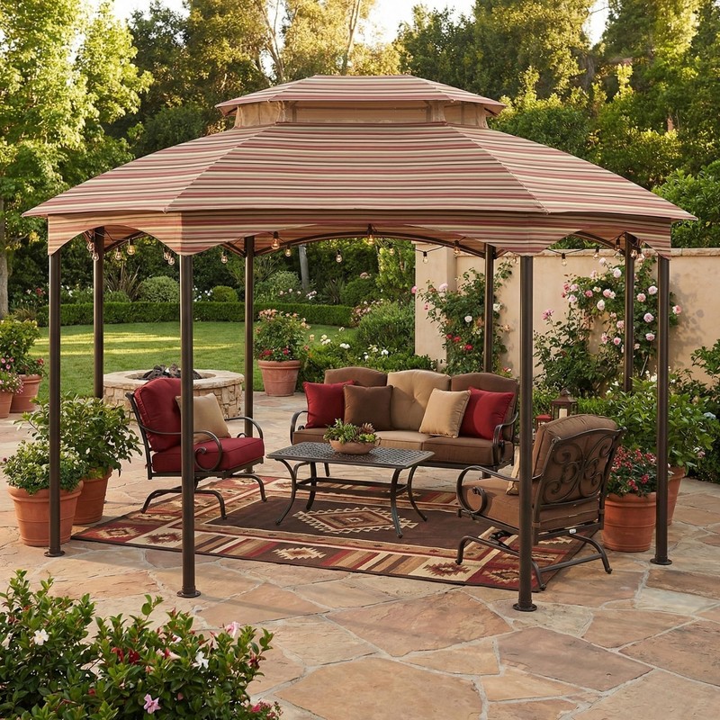 Garden Winds Durable 350 Replacement Canopy Top Compatible with Manhattan
