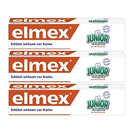 Elmex Toothpaste Junior 6-12 Years Old 3x75ml, 3x2.5oz by Elmex
