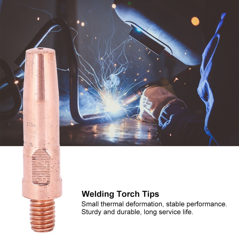 10pcs MIG Welding Torch Contact Tips Chrome Zirconium Copper Conductive