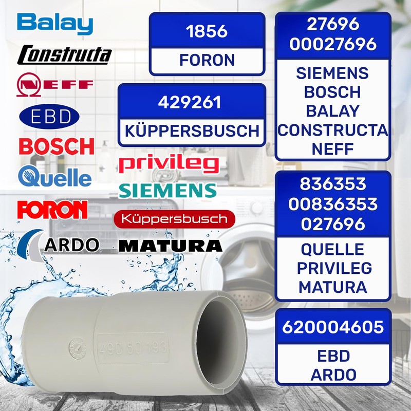 Washing Machine Drain Hose Adapter Diameter 19-21 mm for Drain