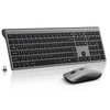 Wireless Mouse and Keyboard Combo, Silent Full-Size Computer Keyboard with