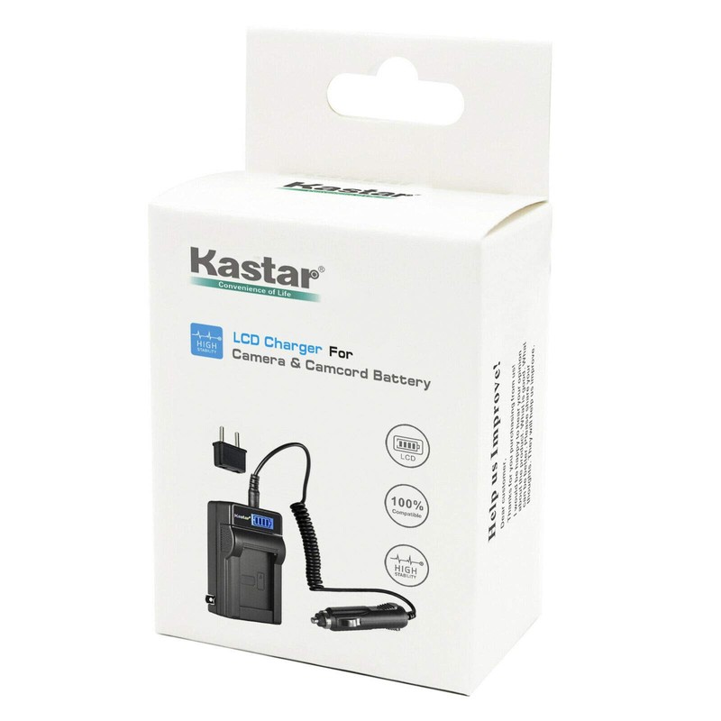 Kastar 4-Pack LP-E6 Battery and LCD AC Charger Compatible with
