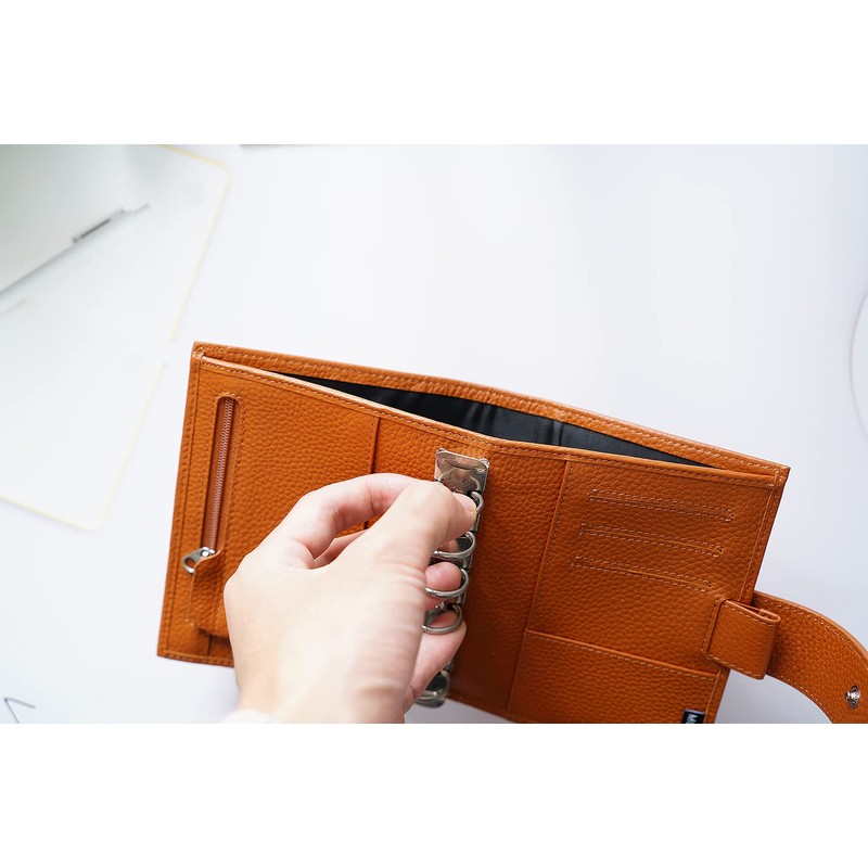 Moterm Pocket Regular Rings Planner - Genuine Leather Binder Organiser