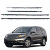 GOMADEIT Car Door Seal Weather Stripping Window Moulding Trim fits for Honda CRV/CR-V 2007-2011 Replace#72410-SWA-A01, 72450-SWA-A01, 72910-SWA-A01, 72950-SWA-A01