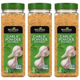 McCormick 3 McCormick Gourmet GARLIC POWDER With PARSLEY(NON GMO Verified)24 OZ (1 LB 8Oz)