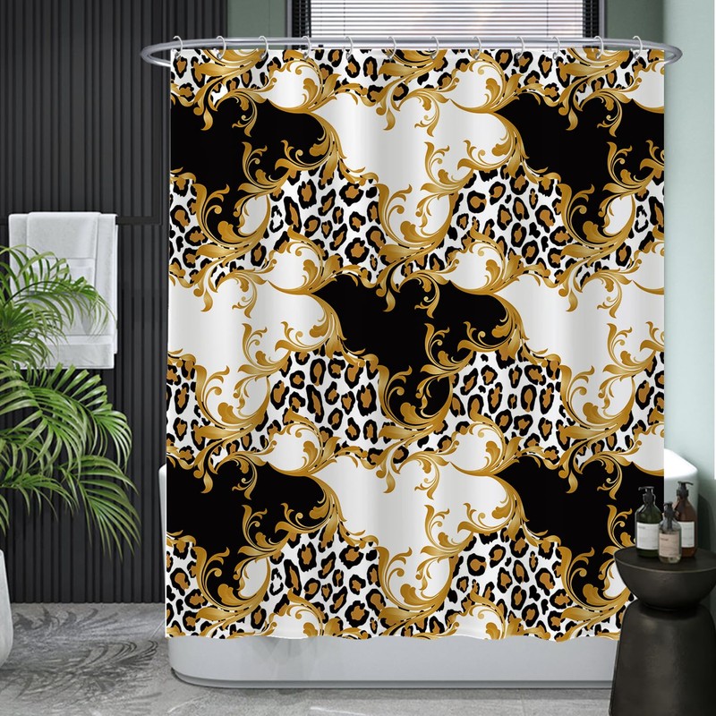 Ulticool Shower Curtain - Panther Leopard Chic - 180 x
