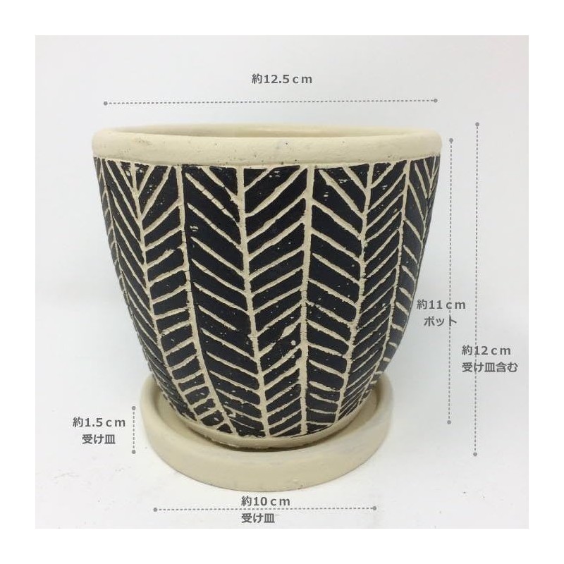 SOW Relief Planter Pot CCGH (Dot Line Blue (05))