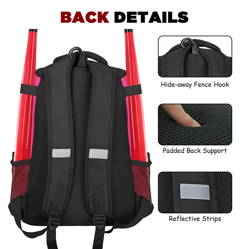 Goloni Baseball Bag,Backpack for Baseball, T-Ball & Softball Equipment &