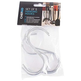 citystores® 5 Pack S Hooks Kitchen Hooks Storage Hooks Metal Hooks Stainless Steel Utensils Tools Shed Garage Hanging Storage Plants