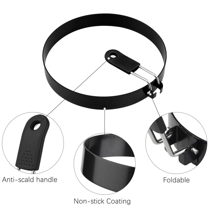 Stainless Steel Egg Rings - 8 Pack- Including 4 Pcs