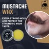 G.B.S Fragrance-Free Extra Strong Hold Mustache Wax, Black Beard Filler