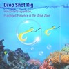 Dr.Fish 50 Pack Drop Shot Hooks, Bass Fishing Split Shot
