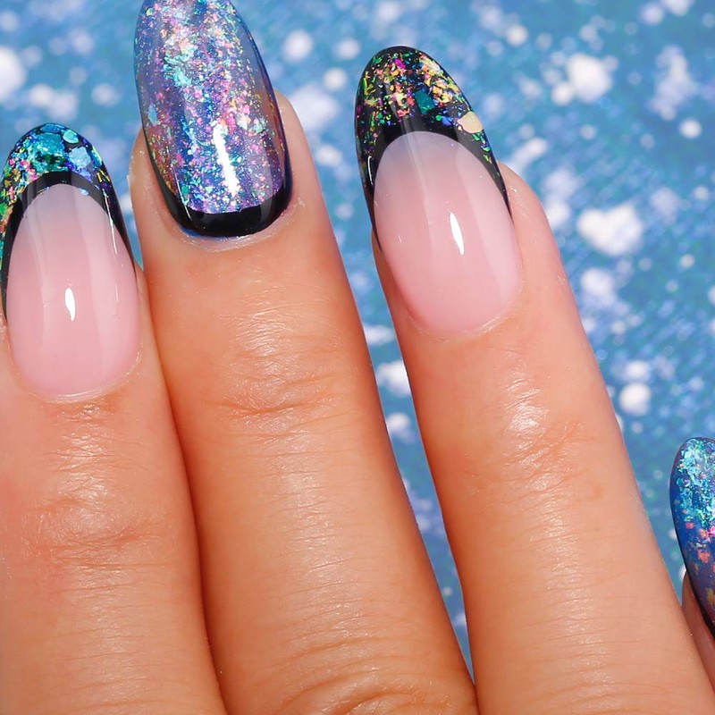 Bluesky Gel Nail Polish, Elektra Galaxy 6, Purple/Multi-Glitter, UV/LED Soak-Off