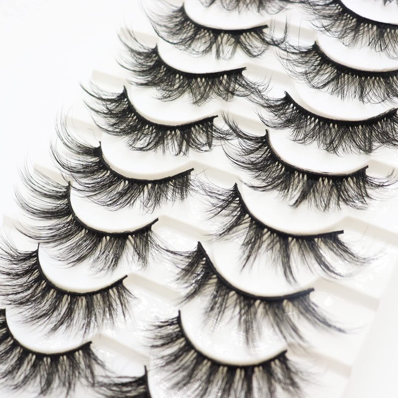 DAODER False Eyelashes Faux Mink Lashes Fluffy Wispy Lashes Natural
