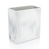 Essentra Home Marble Rectangular Trash Can for Home Office, Bedroom,