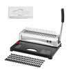 Happybuy Comb Binding Machine, 21-Hole Binder for 450 Sheets, Includes