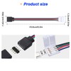 Xiatiaosann LED RGB Connector Male to Female Cable, 4 Pin