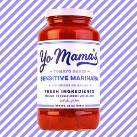 Yo Mama's Foods Sensitive Marinara Pasta Sauce | (3) 25 Ounce Jars | No Sugar Added, Low Carb, Gluten Free, Paleo Friendly, and Made with Fresh, Non-GMO Tomatoes