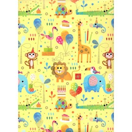 ARKRAFT 18-9335 Wrapping Paper Set 3 Sheets XXL Format 90 x 65 cm Packaging without Plastic Paper FSCDesign Savannah Jungle