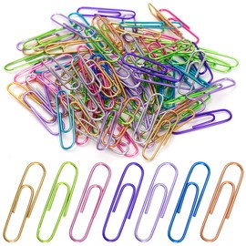 Clips de papel gigantes, 150 clips de papel grandes de 2 pulgadas, clips de papel de colores surtidos para papeleo, oficina, escuela y uso personal