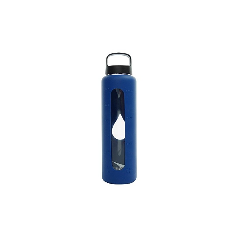 Bluewave 750 ml (25 oz) Borosilicate Glass Water Bottle with