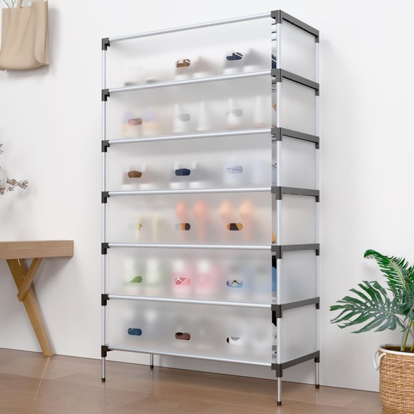 JMKN 7 Tier Shoe Rack 18-25 Pairs Space Saving Cabinet