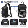 SUIKIHUM Sling Bag for Men with USB Charge Port 11",
