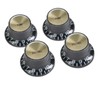 Gibson PRMK-020 Top Hat Style Knobs Black W/Gold Metal Insert