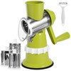 COZHYESS Rotary Cheese Grater, Vegetable Slicer with Three Drum Blades,