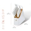 12 Piece Stainless Steel Knife Block Set, Soft-Grip Handles White