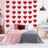 Geliking 72 Piece Red Felt Heart Garland Hanging String -