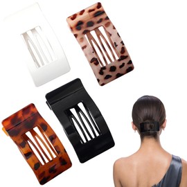 Flat Hair Claw Clips, Flat Claw Clip for Women and Girls, Strong Hold for Thin and Thick Hair, Non Slip Grip for Daily Styling, 4pcs Set