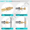 Cimeton 65PCS M2 M2.5 M3 M4 M5 Brass Knurled Threaded