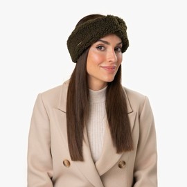 Seeberger Teddy Fur Headband Ear Protection Ear Warmers (One Size, Black)