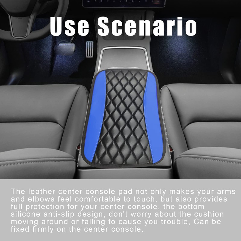 Car Center Console Cover, Universal Leather Waterproof Armrest Seat Box