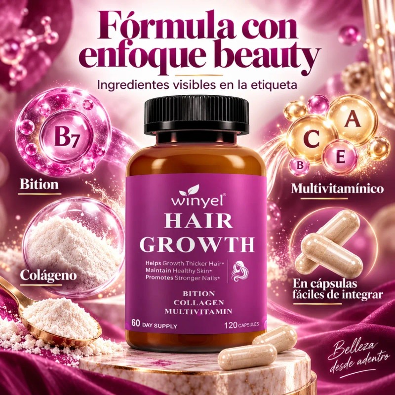 Suplemento Cabello Biotina Colágeno Bienestar Diario Total