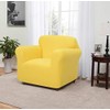 Madison Stretch Jersey Yellow Chair Slipcover, Solid