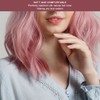 LC210-1 Curly Wavy Wig Pink Pastel Short Bob Synthetic Wigs