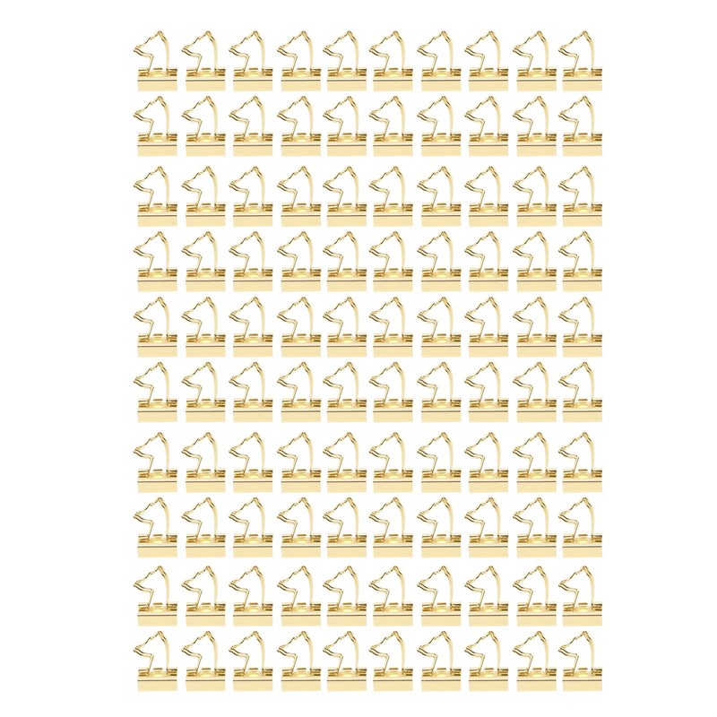 100pcs Binder Clips Strong Clamping Force Rust Prevention Metal Portable