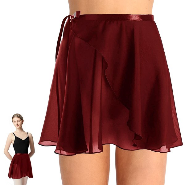 Women's Ballet Wrap Skirt, Girls Chiffon Dance Skirt, Adjustable Wrap