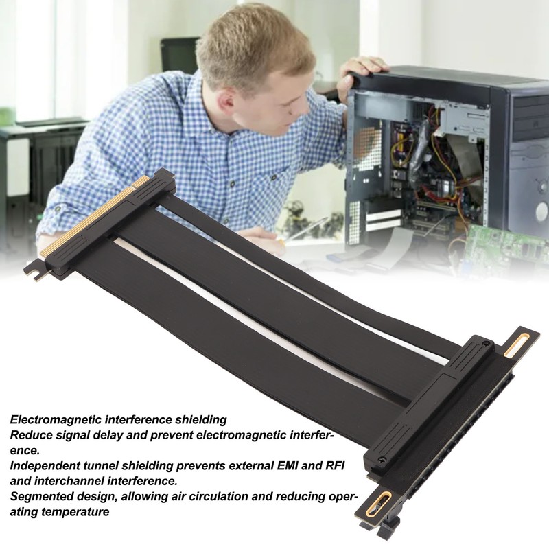 Graphics Card Extension Cable PCIE 4.0 X16 Riser Cable 90