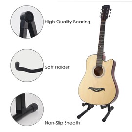 WOTLLA Guitar Stand, Guitar Stands Floor with Sponges A Frame Folding Guitar Stand for Guitar Bass, Gifts for Guitar Players