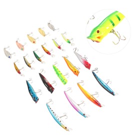 Topyond Complete 20 Piece Fishing Lure Set - Artificial Plastic Fishing Lures for Freshwater and Saltwater Fishing