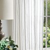 Martha Stewart Laguna Stripe Semi-Sheer Tie Tab Window Curtain Panel
