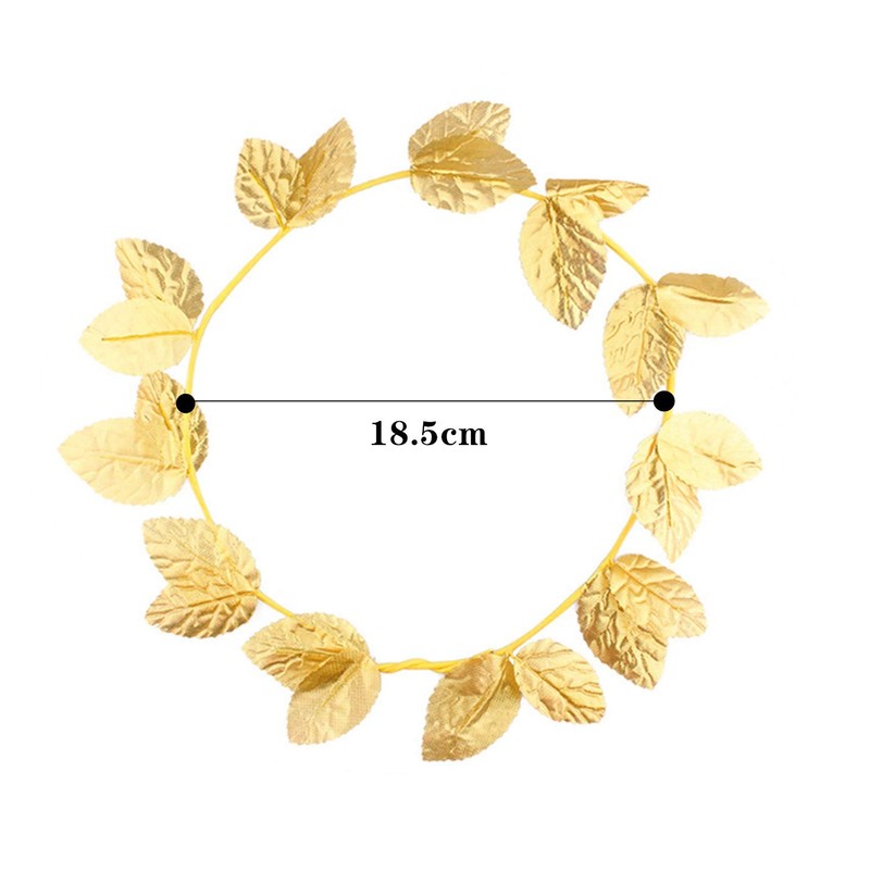 3 Pieces Roman Head Wreath Gold Leaf Crown Headpieces Roman