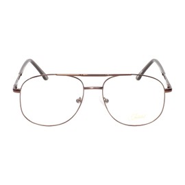 Calabria Juby J5801 Metal Pilot Reading Glasses +1.50 Brown Men Designer Trendy Chic Readers Stylish Durable Eyeglasses 58mm