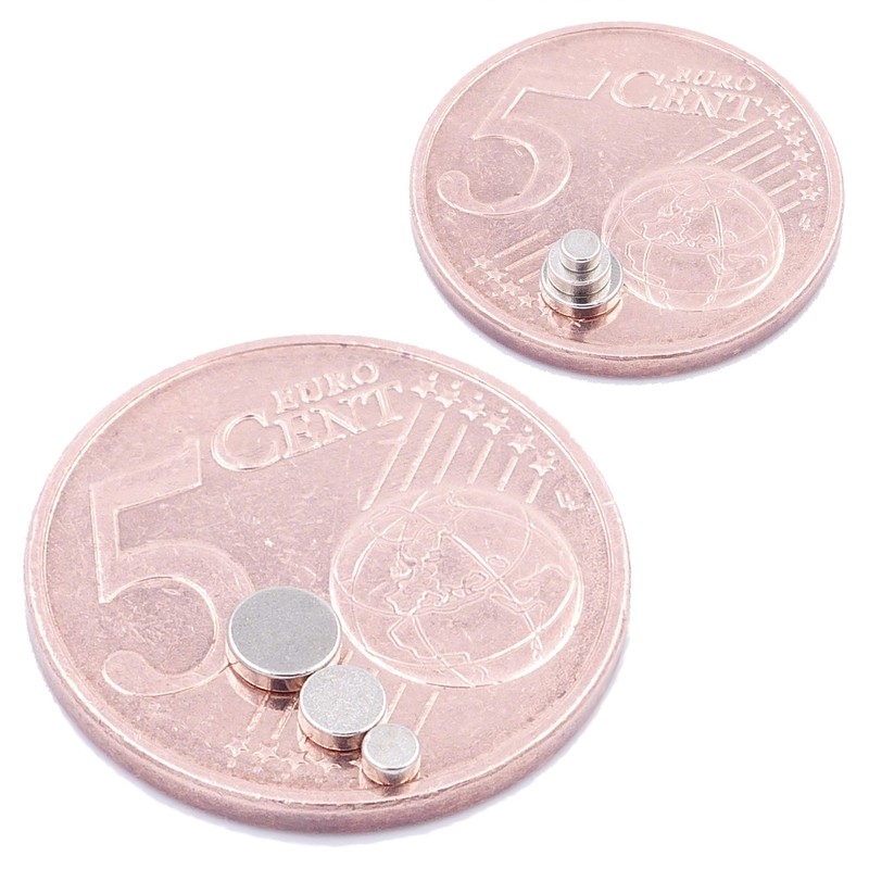 Brudazon 30 Mini Disc Magnets Set 2 x 1 mm