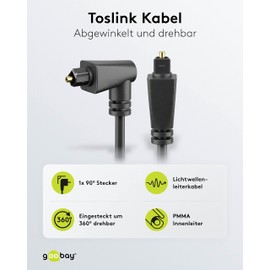 Goobay Toslink Cable 90° Angled