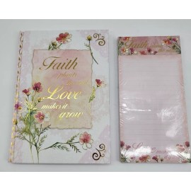 Pooch & Sweetheart (Lot Of 2) Pooch & Sweetheart Journal & Notepad Faith Love Makes It Grow