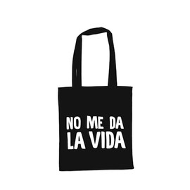 Miss Miserable Message No Me Me The Life Black Tote Bag, black, Fabric bag